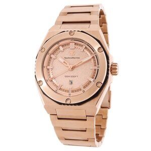 FX04324B NWT Technomarine Fashion Ladies Quartz Plastic and Stainless Steel Auth